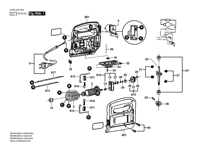 New Genuine Bosch 2610991256 Plunger Bar