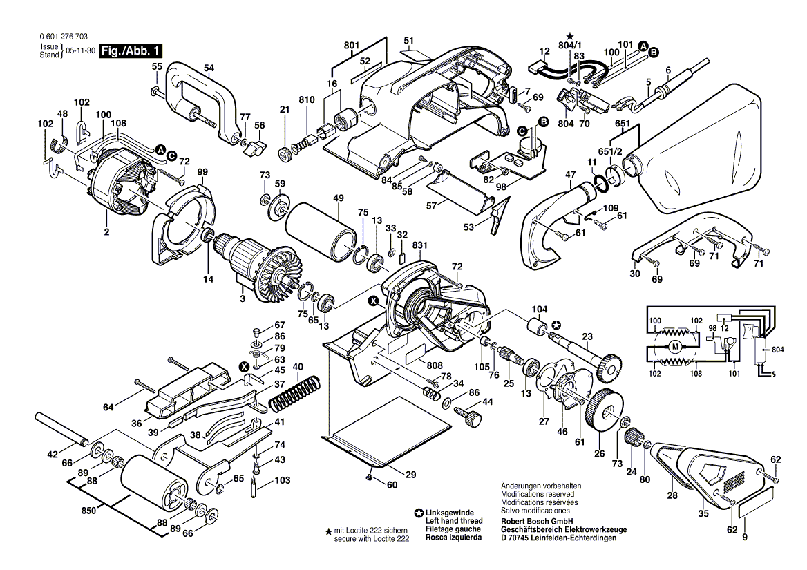 New Genuine Bosch 2610991329 Motor Housing