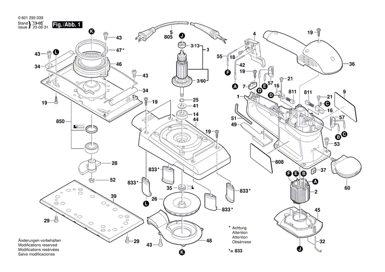 New Genuine Bosch 2610994077 Marking Plate