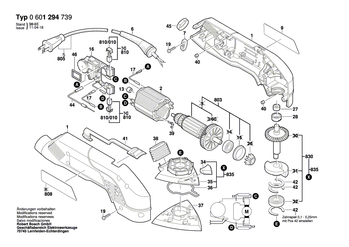 New Genuine Bosch 2610994079 Marking Plate