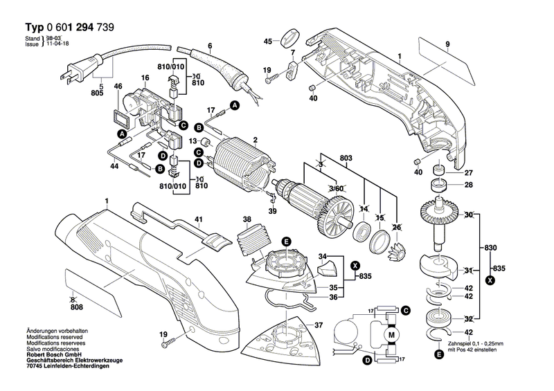 New Genuine Bosch 2610994079 Marking Plate