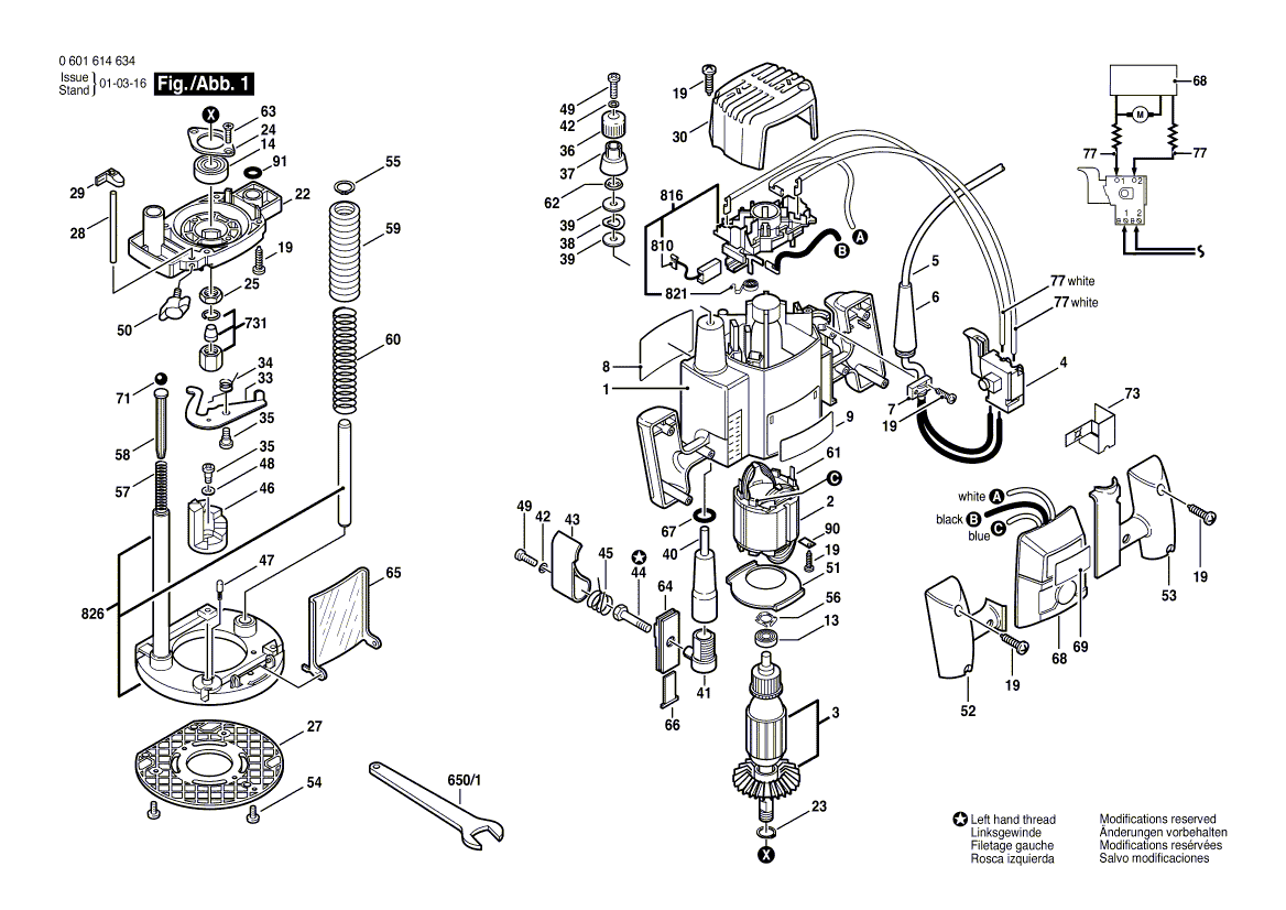 New Genuine Bosch 2610997116 Base