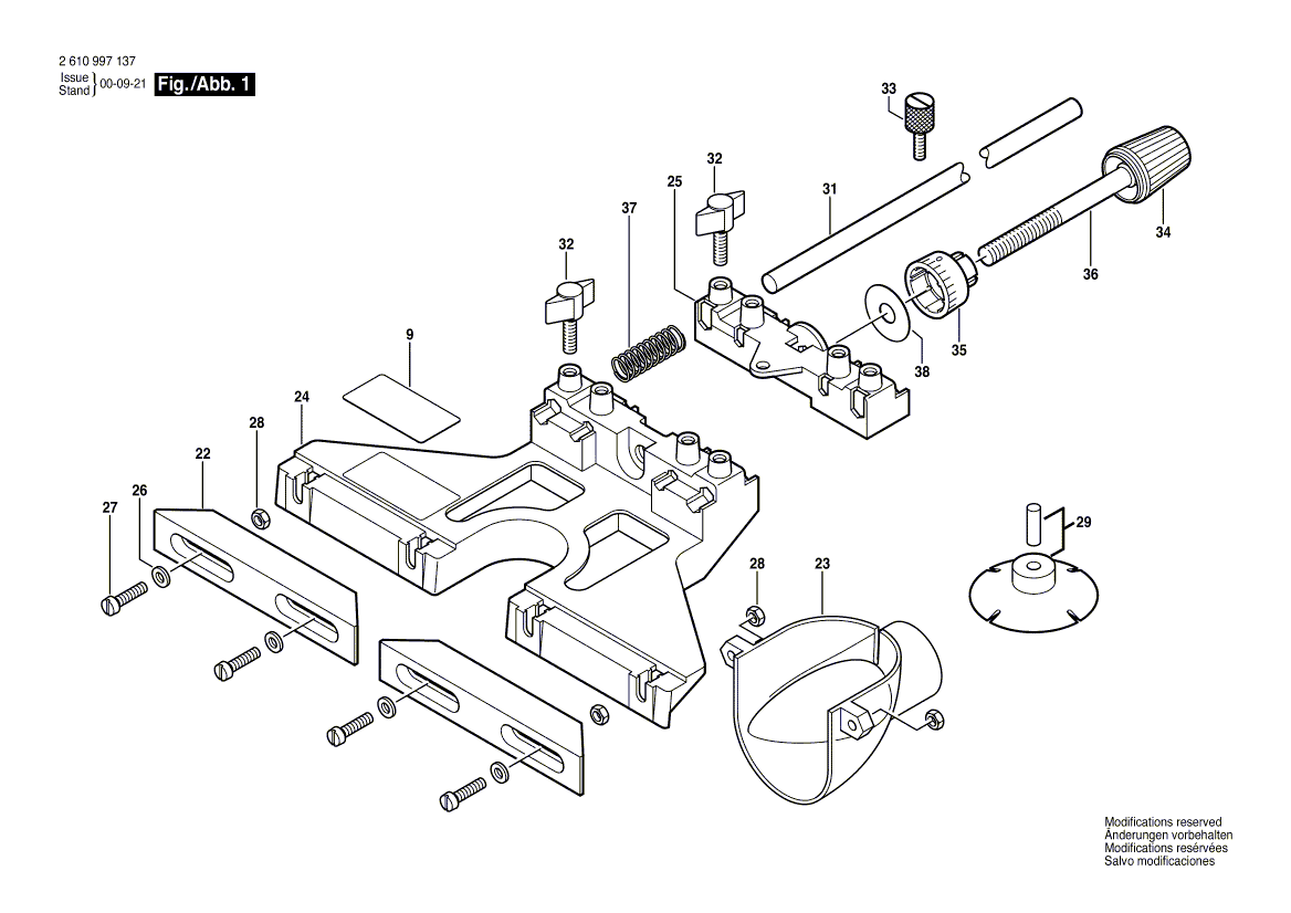 New Genuine Bosch 2610997123 Vacuum Adapter