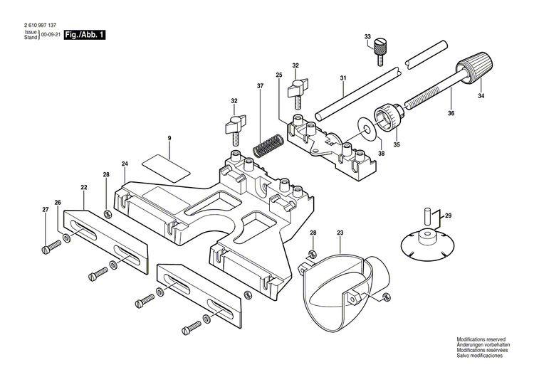 New Genuine Bosch 2610997124 Support bracket