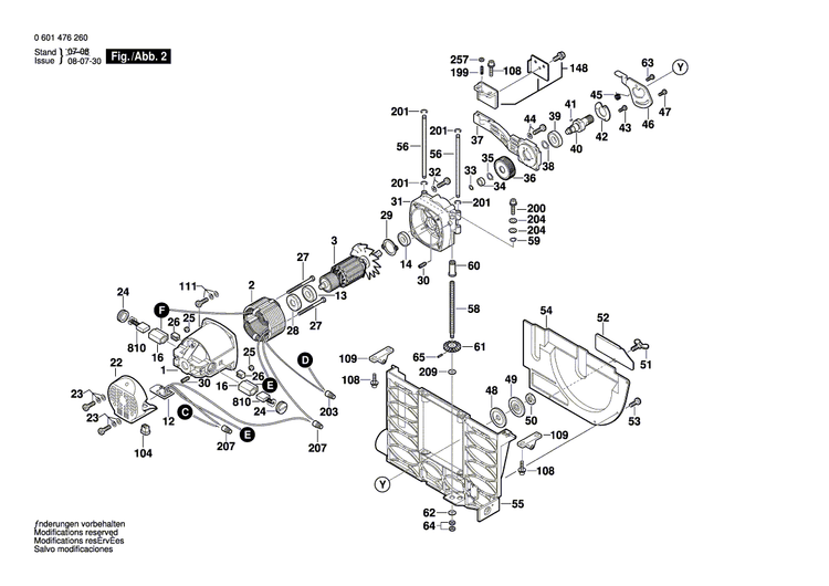 New Genuine Bosch 2610997211 Output Shaft