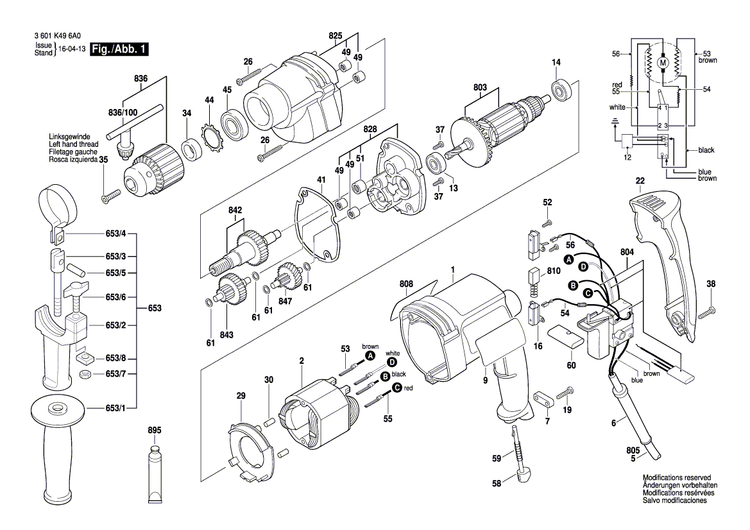 New Genuine Bosch 2610998101 Motor Housing