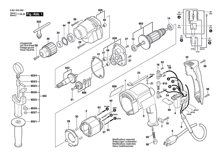 New Genuine Bosch 2610998118 Earth Conductor