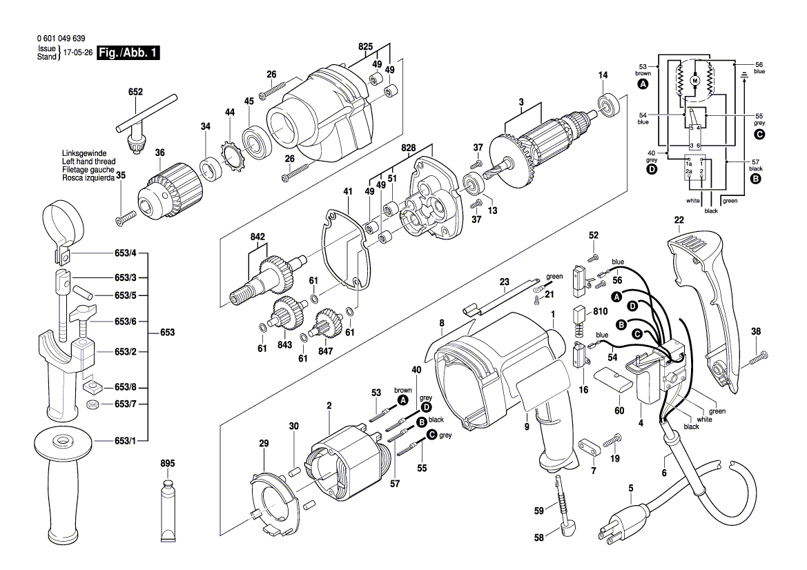 New Genuine Bosch 2610998145 Gear Housing