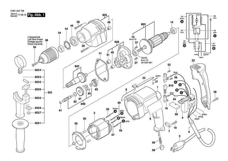 New Genuine Bosch 2610998151 Keyless Chuck