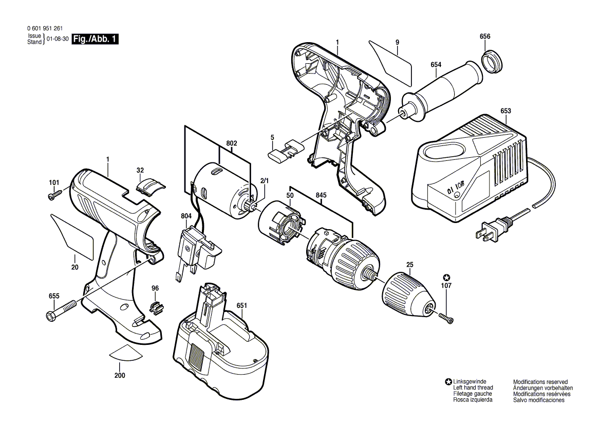 New Genuine Bosch 2610998407 Label