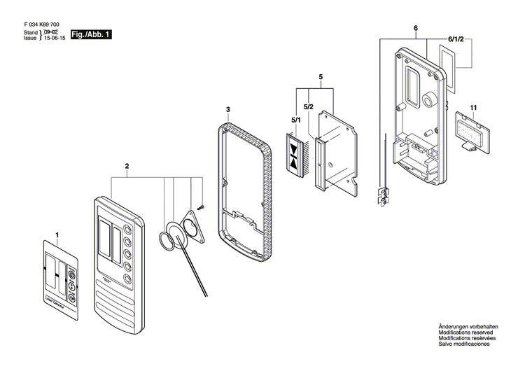 New Genuine Bosch 2610A03528 Keyboard