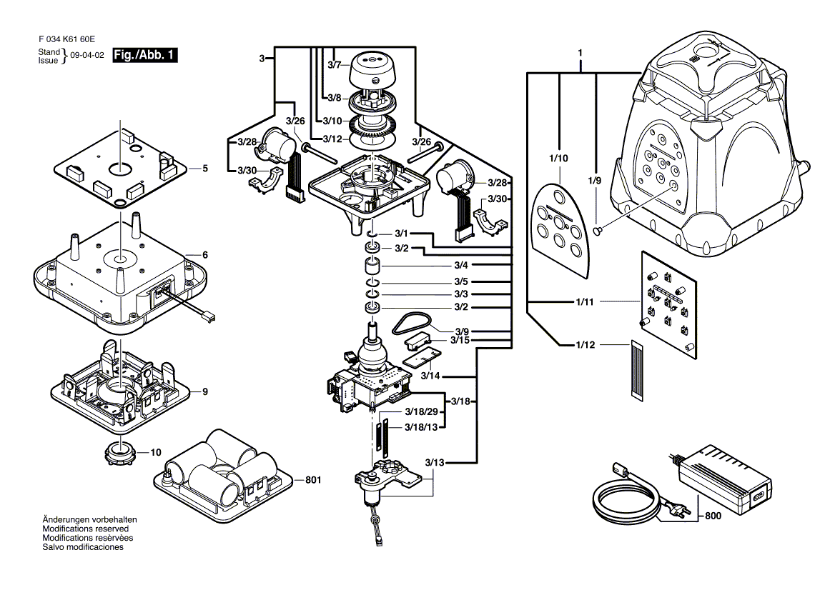 New Genuine Bosch 2610A03561 Keyboard