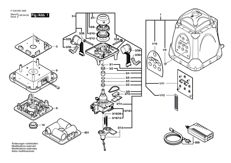 New Genuine Bosch 2610A03561 Keyboard
