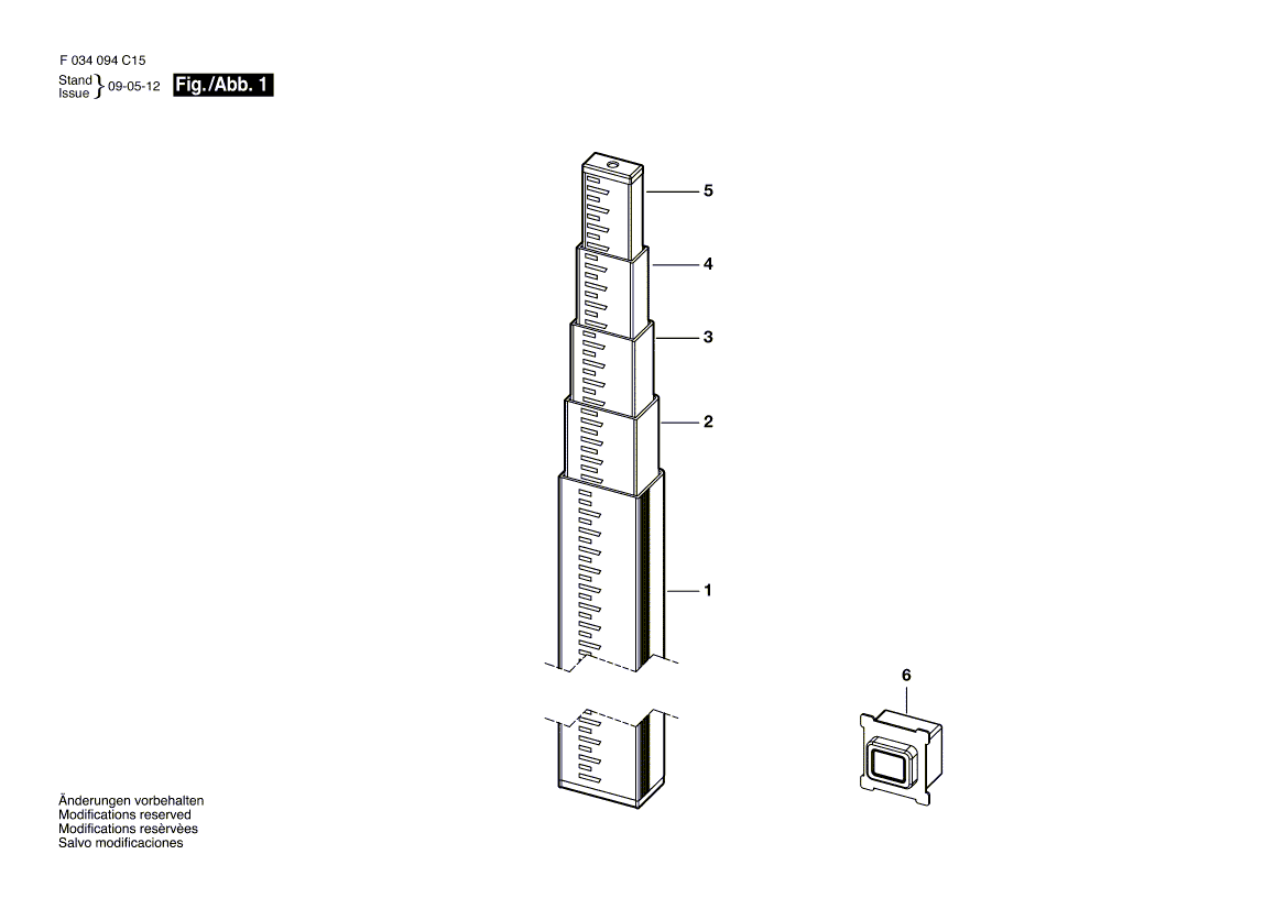 New Genuine Bosch 2610A03833 Button