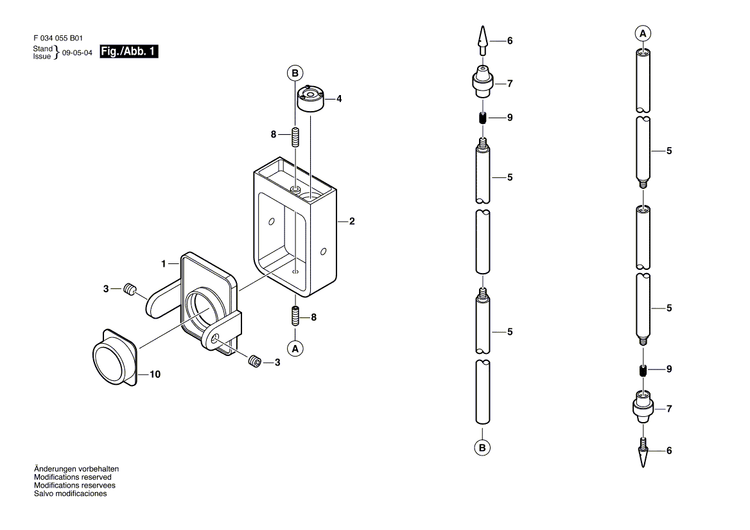New Genuine Bosch 2610A04214 Stand Foot