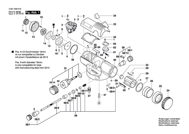 New Genuine Bosch 2610A05673 Graduated Disc