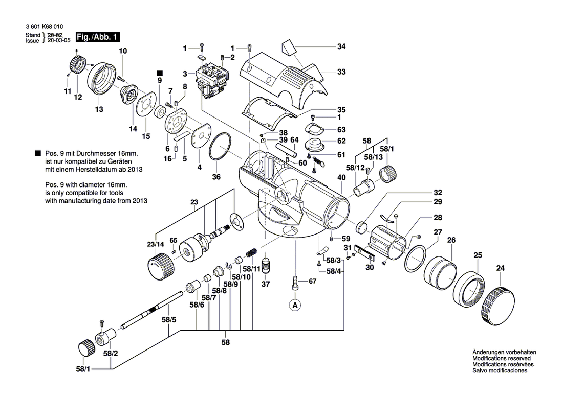 New Genuine Bosch 2610A05674 Graduated Disc