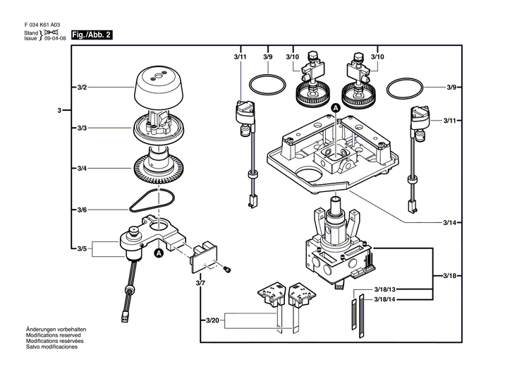 New Genuine Bosch 2610A06987 Base