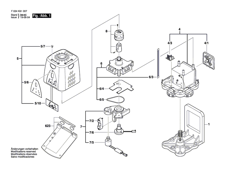 New Genuine Bosch 2610A07173 Bubble Level
