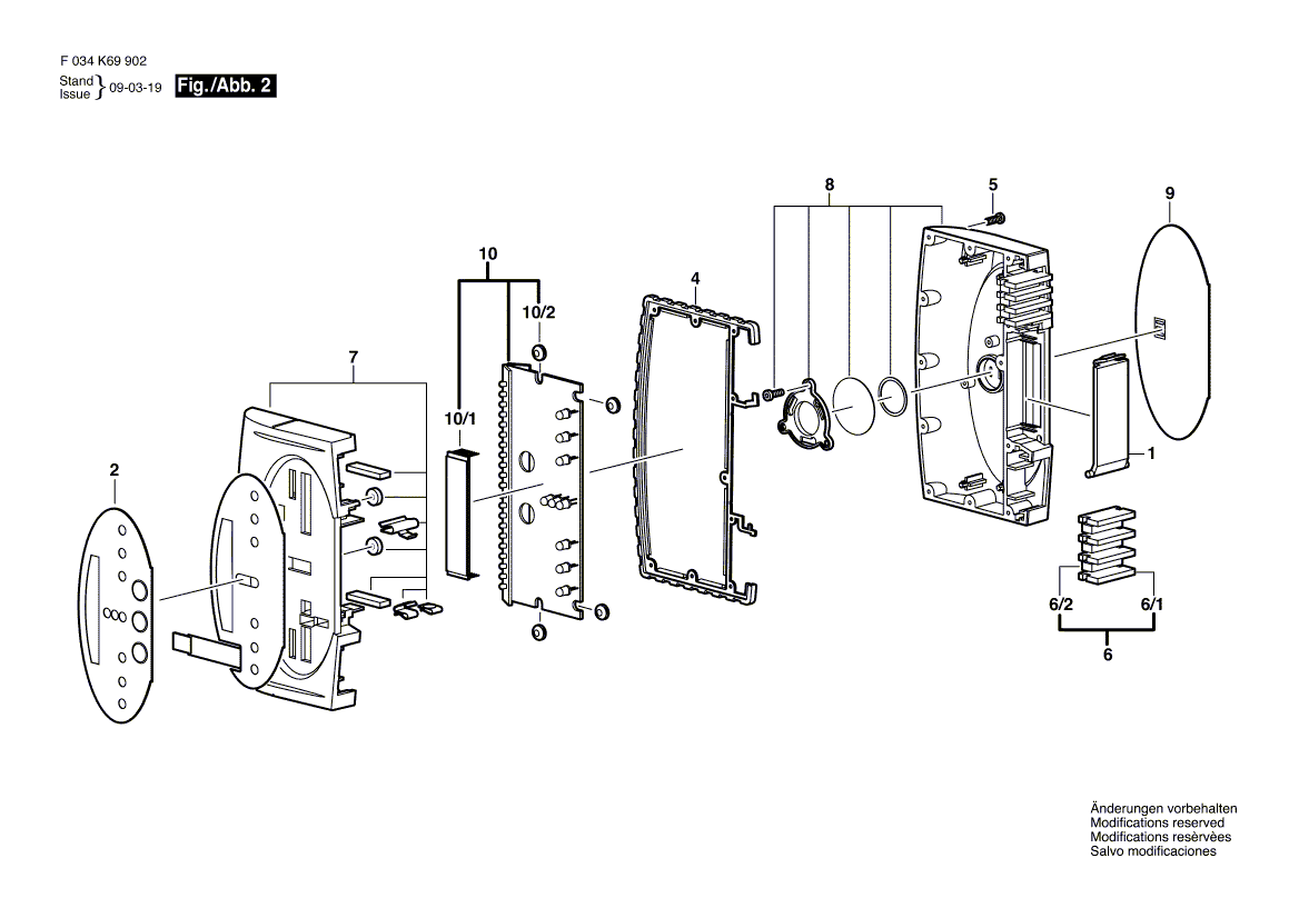 New Genuine Bosch 2610A07515 Keyboard