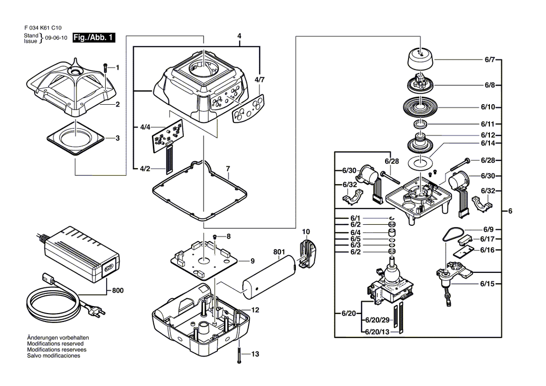 New Genuine Bosch 2610A07568 Keyboard