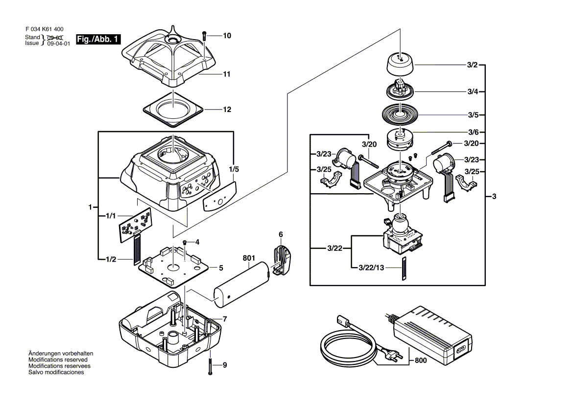 New Genuine Bosch 2610A07613 Upper Housing