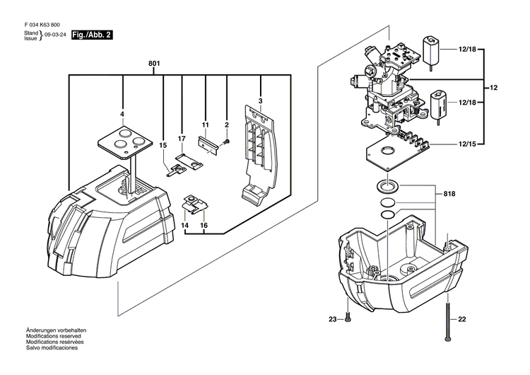 New Genuine Bosch 2610A08395 Motor