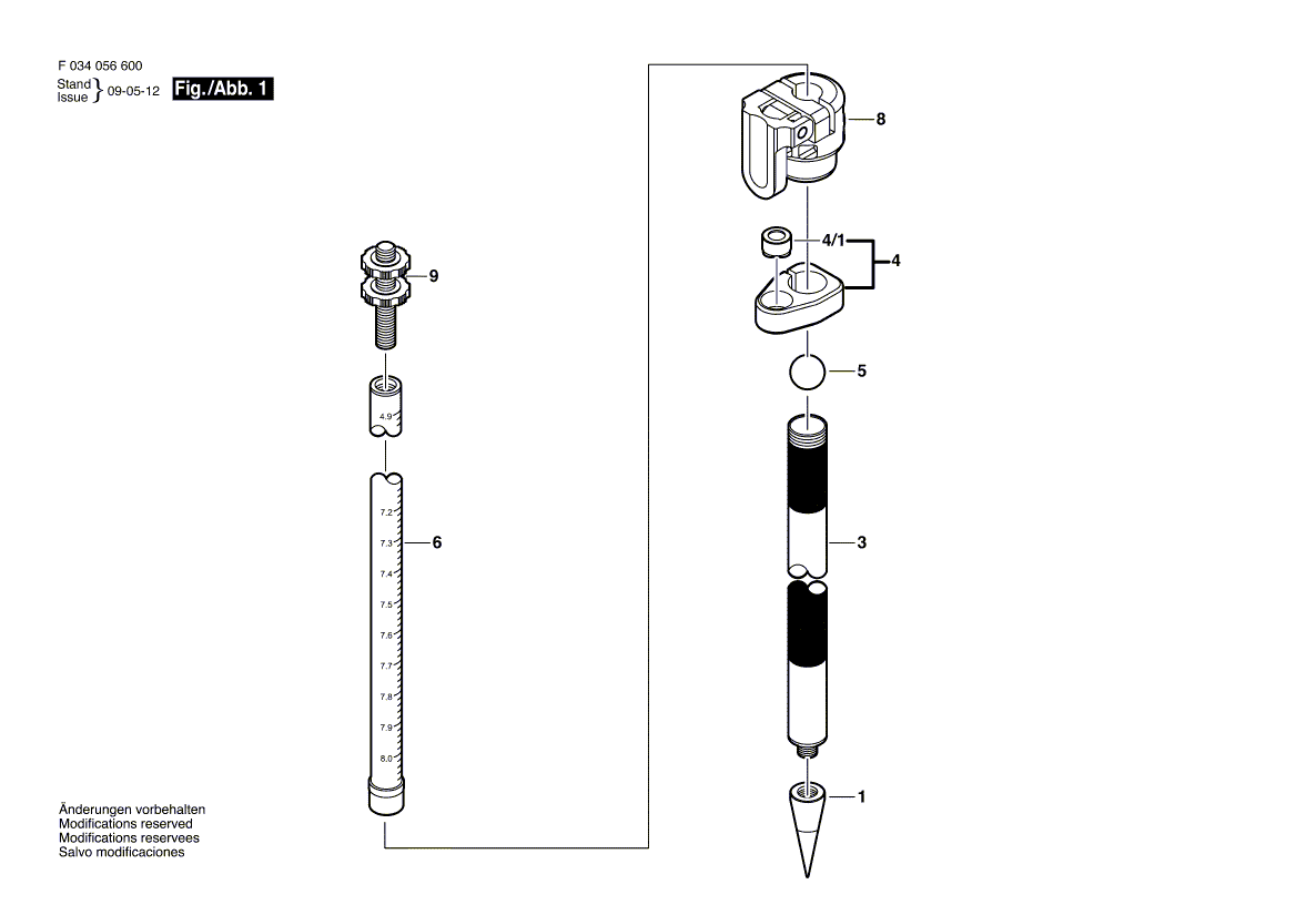 New Genuine Bosch 2610A10375 Threaded Rod