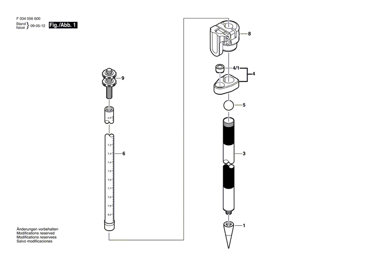 New Genuine Bosch 2610A10375 Threaded Rod