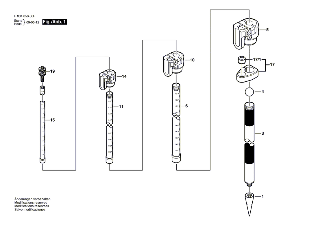New Genuine Bosch 2610A10521 locking assembly