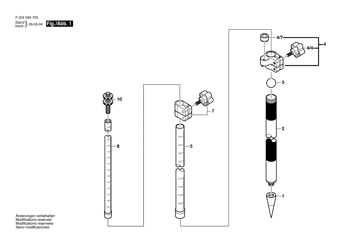New Genuine Bosch 2610A10595 locking assembly