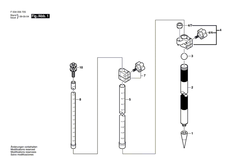 New Genuine Bosch 2610A10595 locking assembly