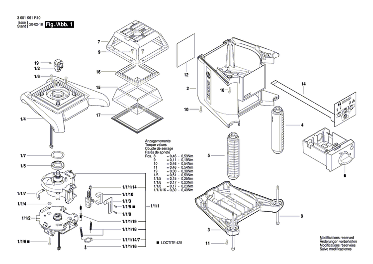 New Genuine Bosch 2610A12270 Set screw