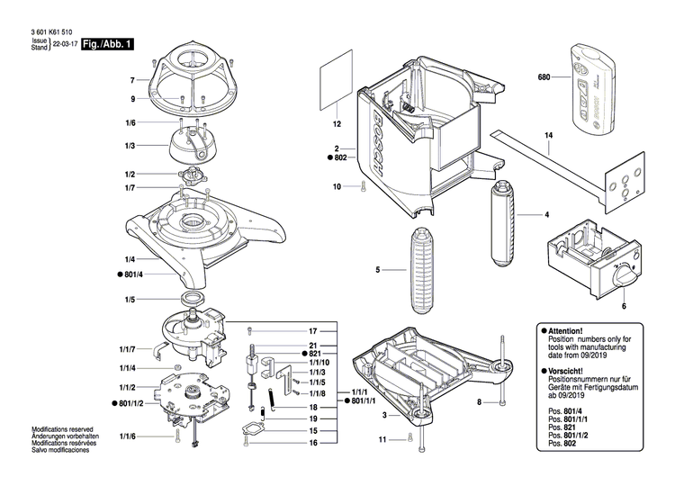 New Genuine Bosch 2610A12311 Cage