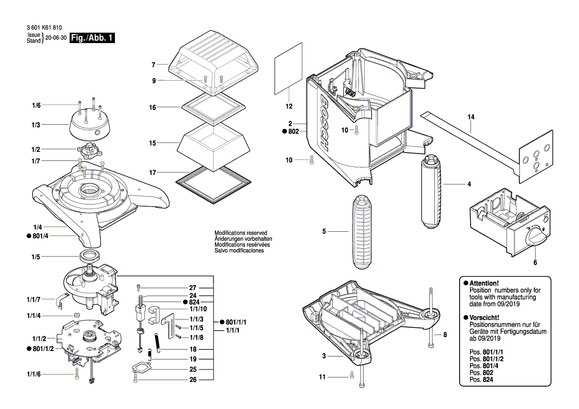 New Genuine Bosch 2610A12464 Handle