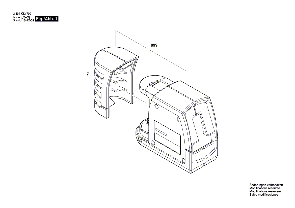 New Genuine Bosch 2610A13289 Battery Cover