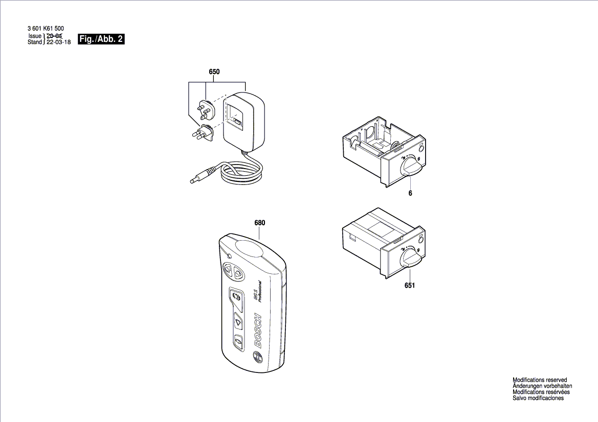 New Genuine Bosch 2610A13609 Nameplate