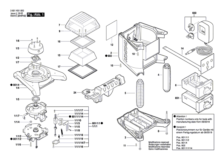 New Genuine Bosch 2610A13908 Assembly