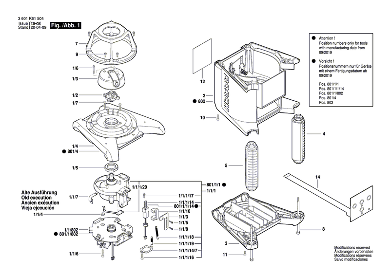 New Genuine Bosch 2610A14947 Rotating Beacon