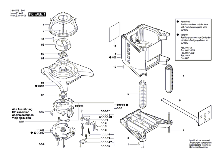 New Genuine Bosch 2610A14947 Rotating Beacon