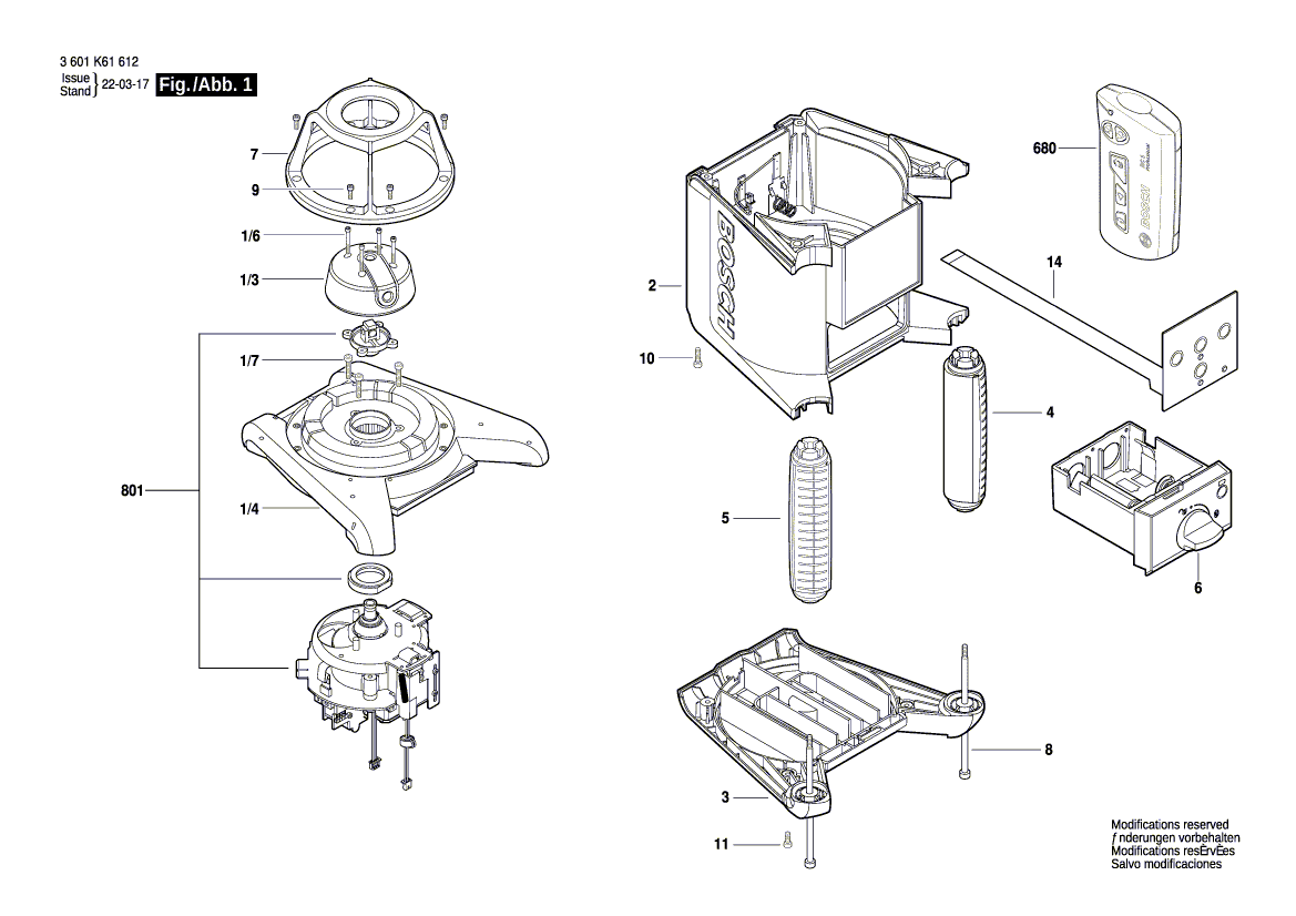 New Genuine Bosch 2610A15780 Assembly