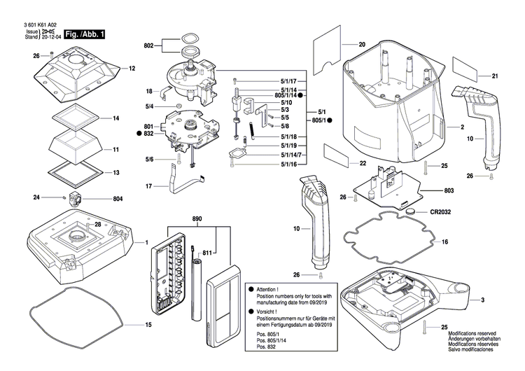 New Genuine Bosch 2610A15888 Adhesive Label