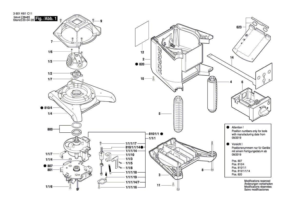 New Genuine Bosch 2610A16660 Clamp Bracket