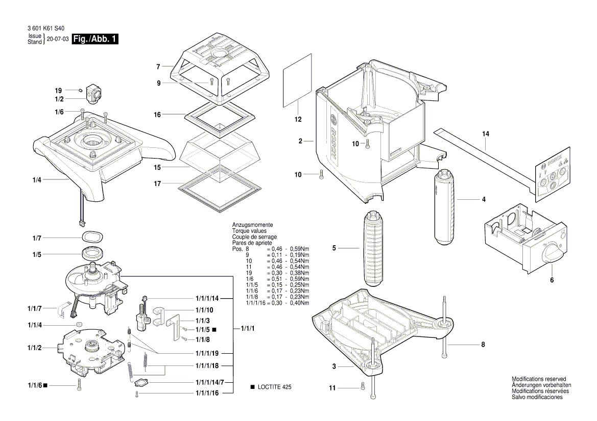 New Genuine Bosch 2610A16661 Mounting Bracket