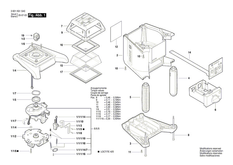 New Genuine Bosch 2610A16661 Mounting Bracket