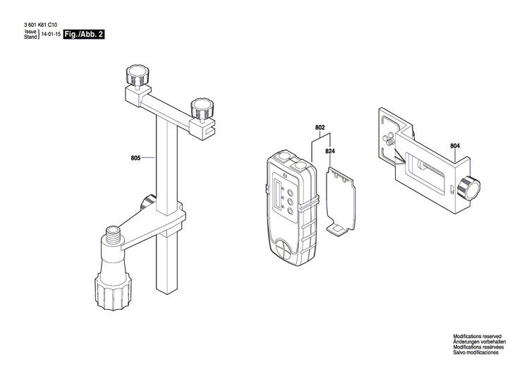 New Genuine Bosch 2610A16750 Leveling element