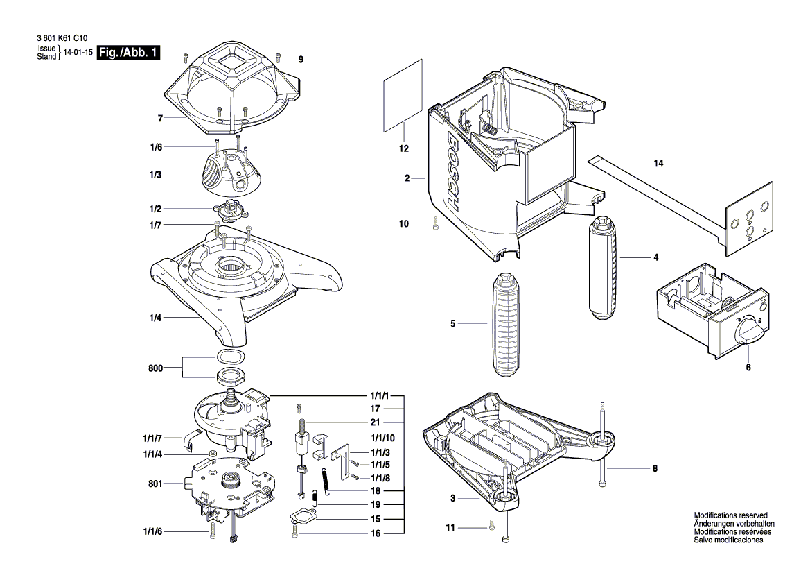 New Genuine Bosch 2610A16750 Leveling element