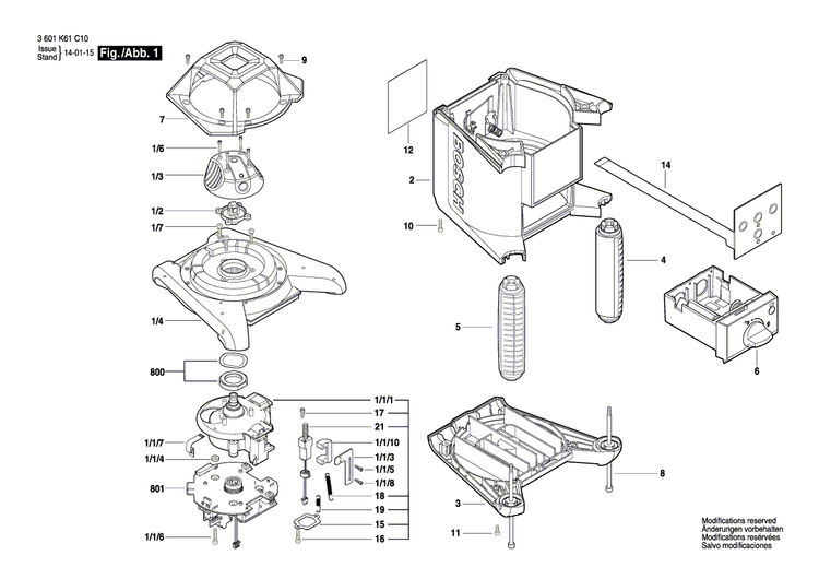 New Genuine Bosch 2610A16750 Leveling element