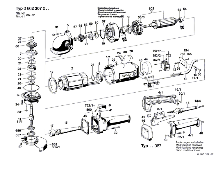 New Genuine Bosch 2910110122 Pan head screw