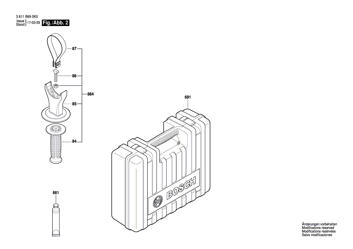 New Genuine Bosch 2910611019 Tapping Screw